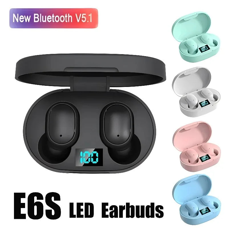 E6S TWS fone sem fio blutooth com tela digital